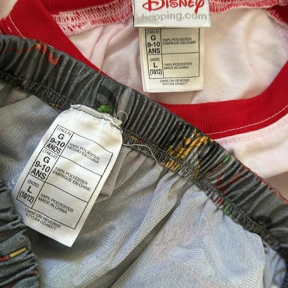 Disney Power Rangers Pajamas Raglan Top Printed Cargo Bottom Elastic Waistband